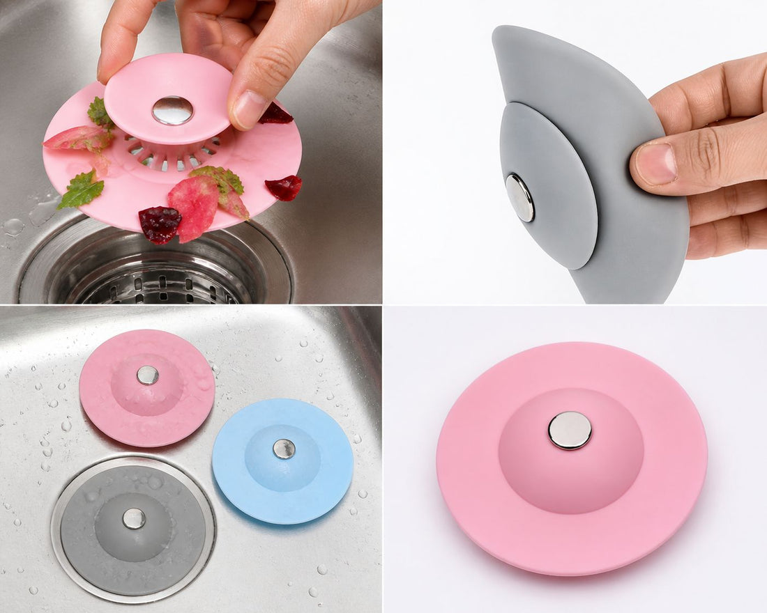 Silicone Sink Drain Strainer & Stopper ( 3-Pack)