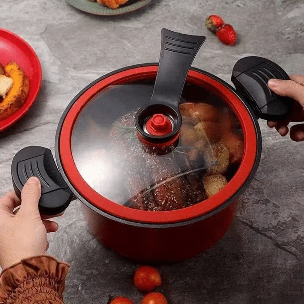 3.5L Micro Pressure Stew Pot with Glass Lid