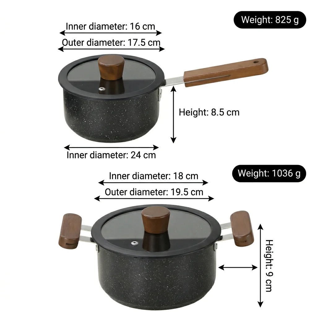 10-Piece Non-Stick Cookware Set with Glass Lids