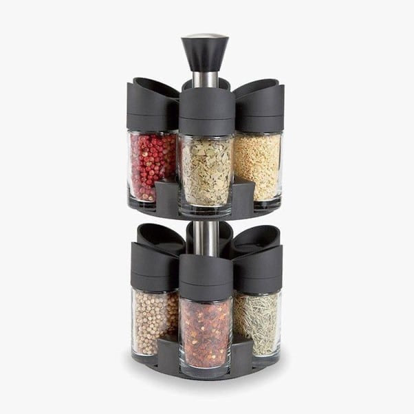 Rotating Spice Rack — 12-Jar 2-Tier Set