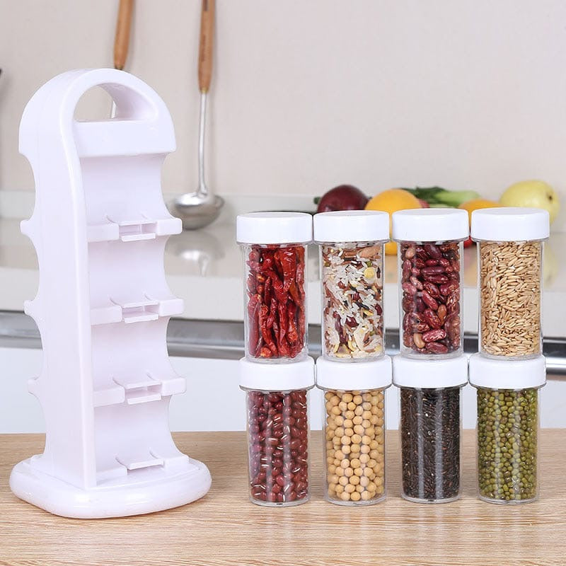 8-Piece Revolving Spice Rack Set