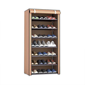 9-Layer Canvas Shoe Rack with Cover