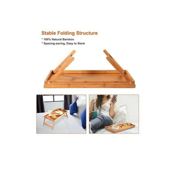 Bamboo Folding Bed Tray Table