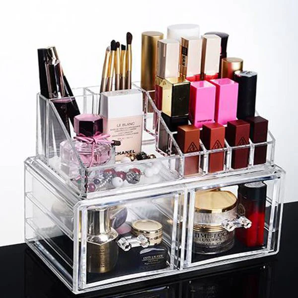 Cosmetic Storage Box With 2 Large Drawers