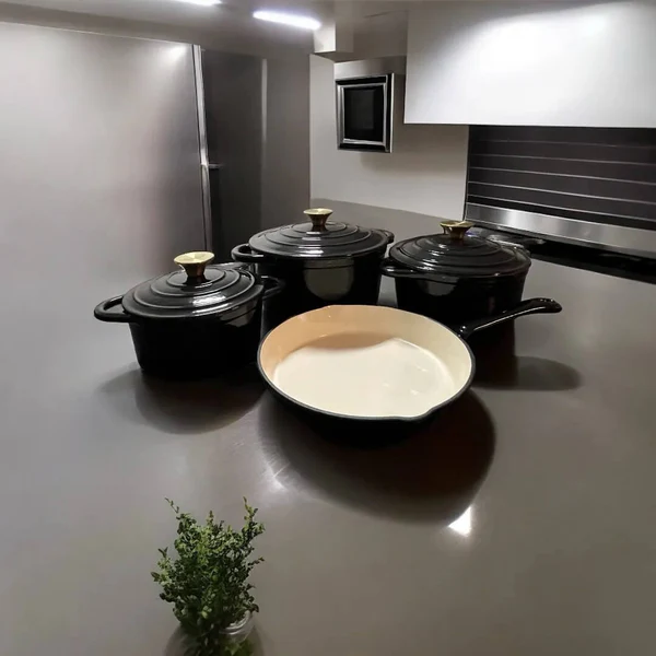 7-Piece Enamel Cast Iron Cookware Set