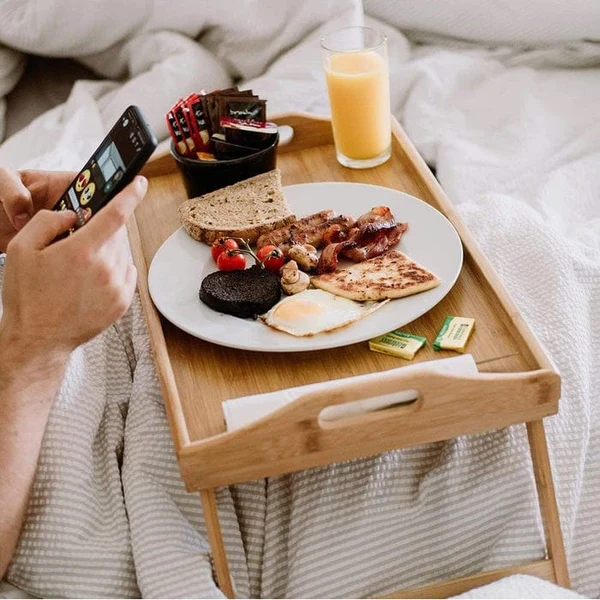 Bamboo Folding Bed Tray Table