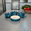 7-Piece Enamel Cast Iron Cookware Set