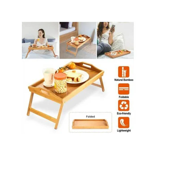 Bamboo Folding Bed Tray Table